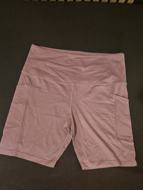 Tuff Veda Pants - 5/$30 Or 10/$50. Women's High-Waist Mauve Bike Shorts with Side Pockets